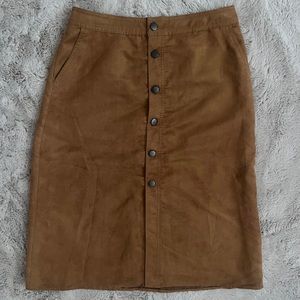 Mossimo Suede Button Down Skirt